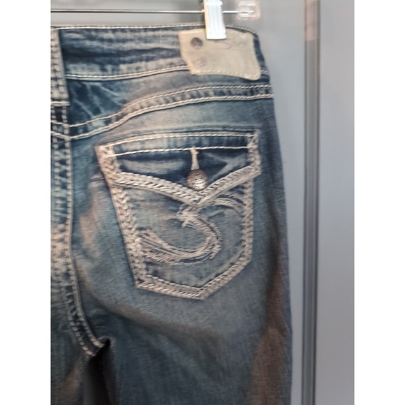 Silver Jeans Co Avery Slim Boot 29x33 Medium Wash Western Glove‎ Works - Picture 5 of 9